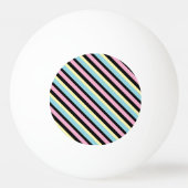 Cool Colors Stripes Patroon Pingpongbal (Achterkant)