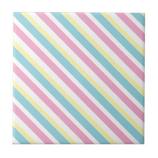 Cool Colors Stripes Patroon Tegeltje (Voorkant)