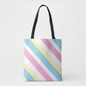 Cool Colors Stripes Patroon Tote Bag (Voorkant)