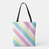 Cool Colors Stripes Patroon Tote Bag (Achterkant)
