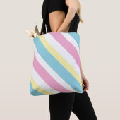 Cool Colors Stripes Patroon Tote Bag (Dichtbij)
