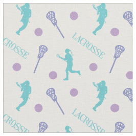 Cool Colors Vrouw Lacrosse Player Patroon Stof