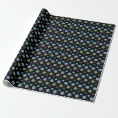 Cool Colors Yarn Ball String Pattern Cadeaupapier (Uitgerold)