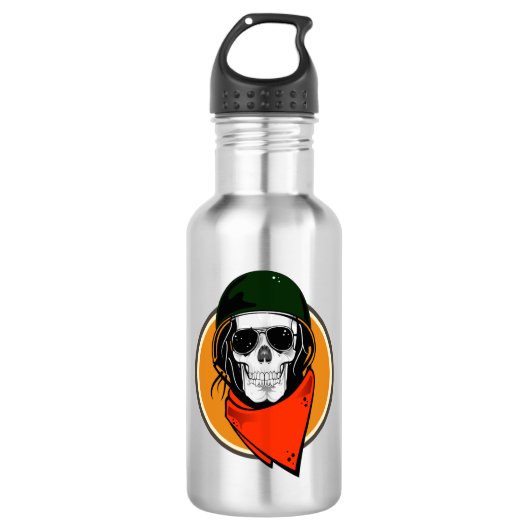 Cool Combat Skull Waterfles (Voorkant)