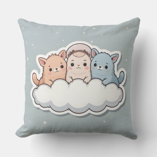 Cool comfort cushion with cute creatures kussen (Voorkant)
