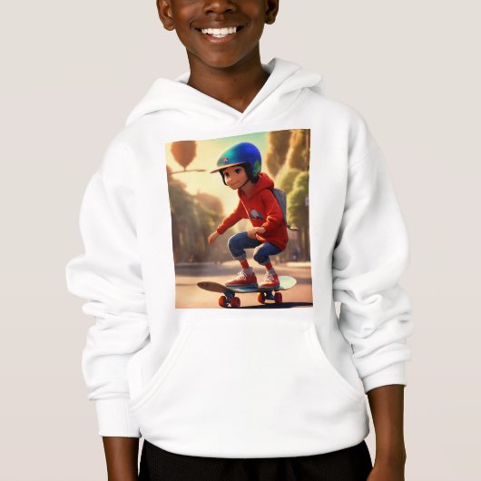 Cool & Comfy Kind Hoodies – Schaats in stijl (Voorkant)
