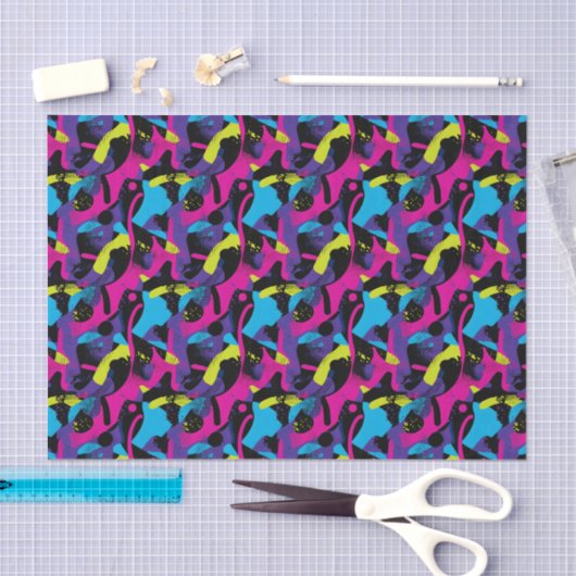 Cool comic graffiti tiled pattern tissuepapier (Craft)