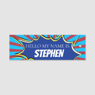 Cool Comic Superheld Naamplaatje