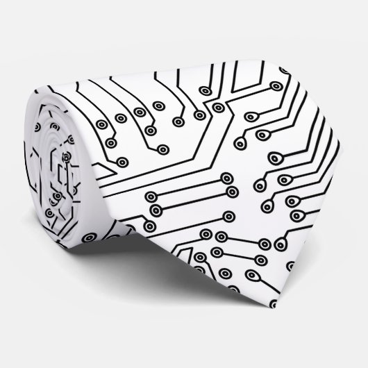 Cool Computer Circuit Board Stropdas (Opgerold)