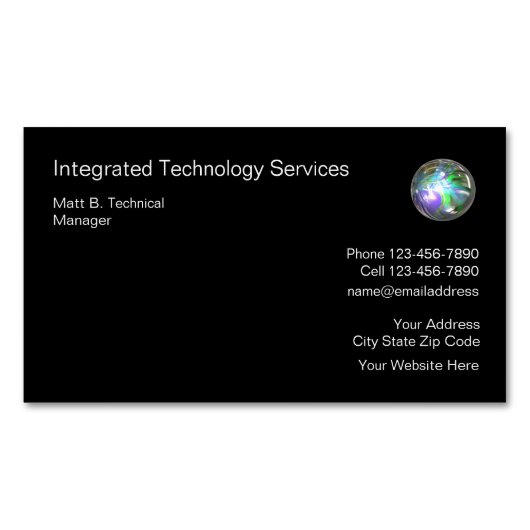 Cool Computer Science Technology Magnetisch Visitekaartje (Voorkant)