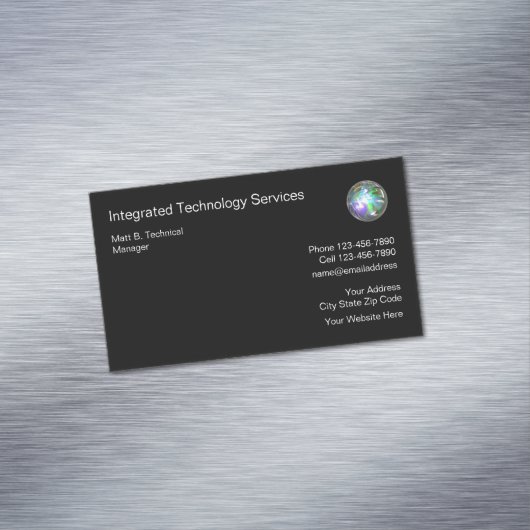 Cool Computer Science Technology Magnetisch Visitekaartje (Voorbeeld)