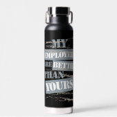 Cool Construction Boss Naam Nickname Waterfles (Voorkant)