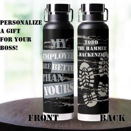 Cool Construction Boss Naam Nickname Waterfles