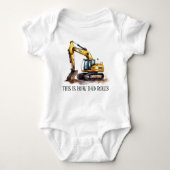 Cool Construction Dad rolls tekst toevoegen Romper (Voorkant)