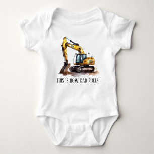 Cool Construction Dad rolls tekst toevoegen Romper