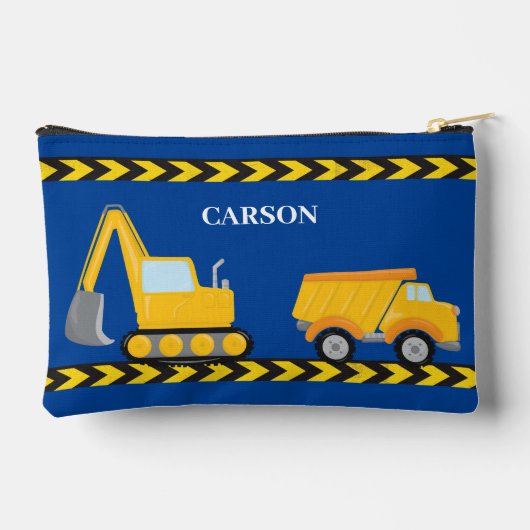 Cool Construction Vehicle Custom Kinder Blue Etui (Achterkant)