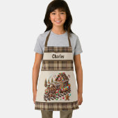 Cool cookie Kersttrein unisex kinder naam toevoege Schort (Insitu)