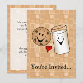 Cool Cookies en Milk Friends Cartoon Kaart (Voorkant / Achterkant)