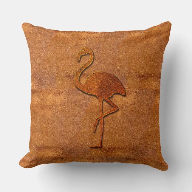 Cool Copper look Flamingo Kussen (Voorkant)