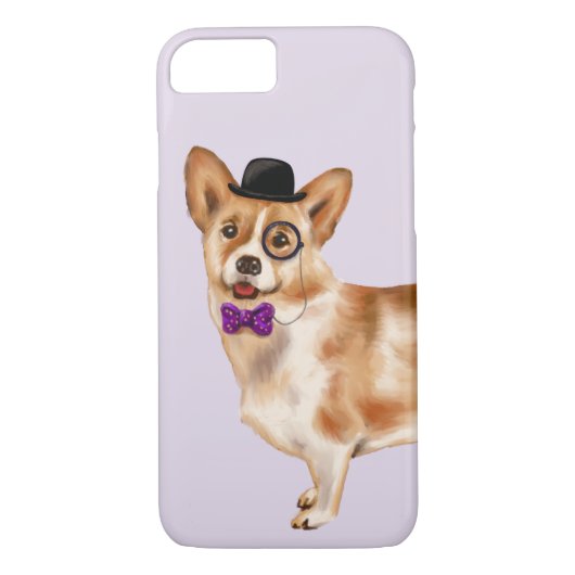 Cool Corgi (achtergrondkleur bewerkbaar) Case-Mate iPhone Case (Achterkant)