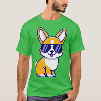 Cool Corgi Dog met eierlassen T-shirt