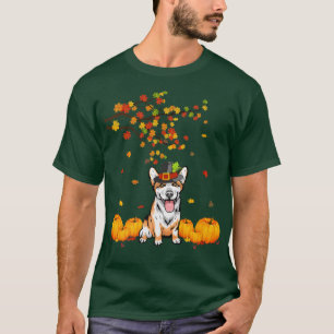 Cool Corgi Hondenliefhebber herfst Thanksgiving-19 T-shirt