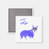 Cool Corgi Magneet (Voorkant / Achterkant)