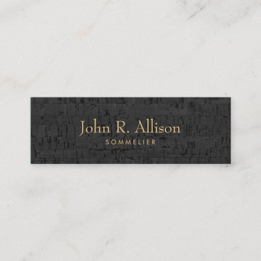 Cool Cork Sommelier Wine Expert Mini Visitekaartje (Voorkant)