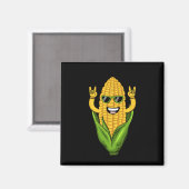 Cool Corn Art Mannen Women Farmer Dancing Corn on Magneet (Voorkant / Achterkant)