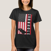 Cool Cornhole Art American Flag Corn Hole Player T-shirt (Voorkant)