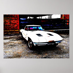 Cool Corvette Classic Vintage Poster Art