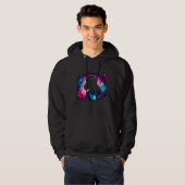 Cool Cosmic Bonobo Monkey Galaxy Graphic Space Art Hoodie (Voorkant volledig)