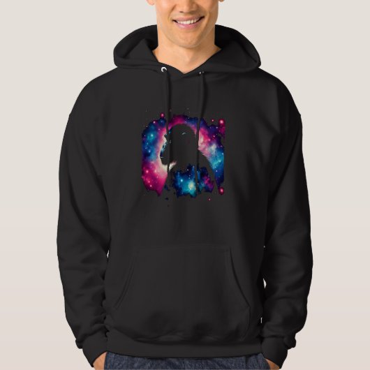 Cool Cosmic Bonobo Monkey Galaxy Graphic Space Art Hoodie (Voorkant)