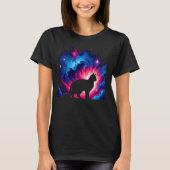 Cool Cosmic Cat Galaxy Graphic Space Art T-shirt (Voorkant)