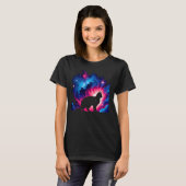 Cool Cosmic Cat Galaxy Graphic Space Art T-shirt (Voorkant volledig)
