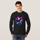 Cool Cosmic Donkey Galaxy Graphic Space Art T-shirt (Voorkant volledig)