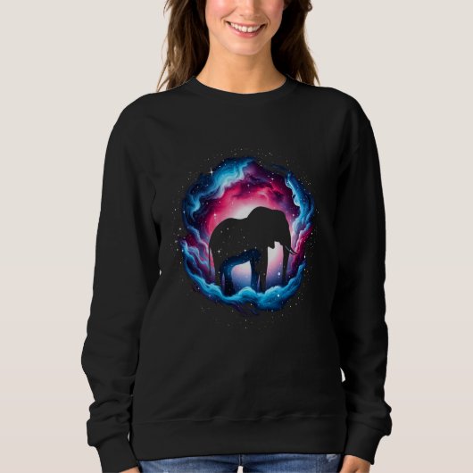 Cool Cosmic Elephant Galaxy Graphic Space Art Trui (Voorkant)