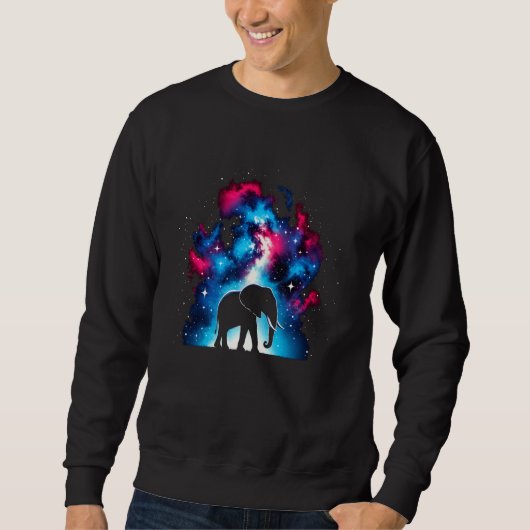 Cool Cosmic Elephant Galaxy Graphic Space Art Trui (Voorkant)