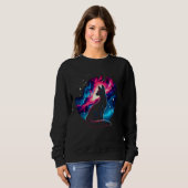 Cool Cosmic Fossa Galaxy Graphic Space Art Trui (Voorkant volledig)