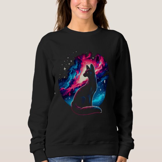 Cool Cosmic Fossa Galaxy Graphic Space Art Trui (Voorkant)