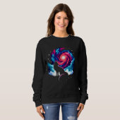 Cool Cosmic Fox Galaxy Graphic Space Art Trui (Voorkant volledig)