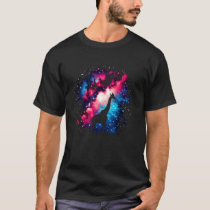 Cool Cosmic Giraffe Galaxy Graphic Space Art T-shirt