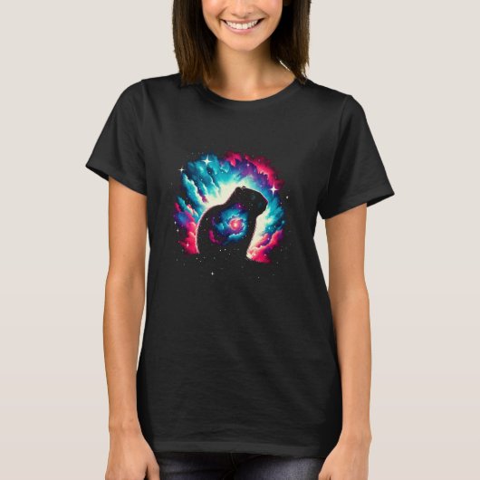 Cool Cosmic Groundhog Galaxy Graphic Space Art T-shirt (Voorkant)