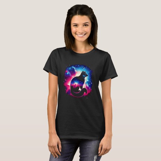 Cool Cosmic Guinea Pig Galaxy Graphic Space Art T-shirt (Voorkant volledig)