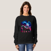 Cool Cosmic Honey Badger Galaxy Graphic Space Art Trui (Voorkant volledig)