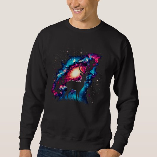 Cool Cosmic Impala Galaxy Graphic Space Art Trui (Voorkant)
