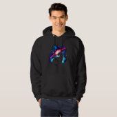 Cool Cosmic Mongoose Galaxy Graphic Space Art Hoodie (Voorkant volledig)