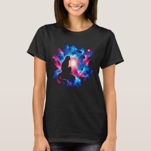Cool Cosmic Siamang Monkey Galaxy grafische ruimte T-shirt
