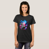 Cool Cosmic Skunk Galaxy Graphic Space Art T-shirt (Voorkant volledig)