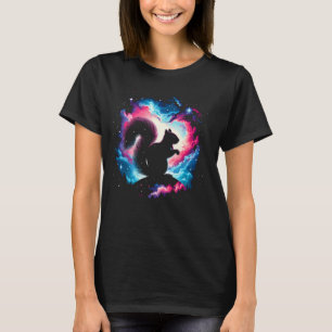 Cool Cosmic Squirrel Galaxy Graphic Space Art T-shirt